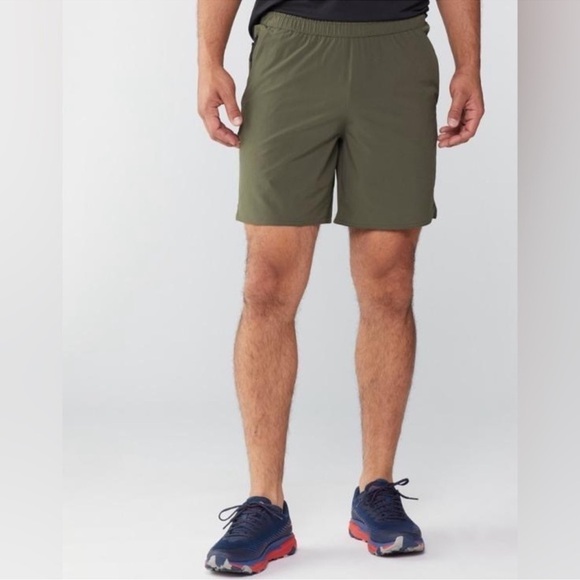 REI Co-op Active Pursuits 7” Inseam Olive Green Athletic Shorts Size Medium - Picture 1 of 12